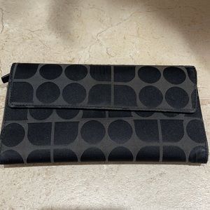 Kate spade black wallet nylon and leather
